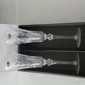 NIB J.G Durand Cristal France Vincennes Lead Crystal Flutes